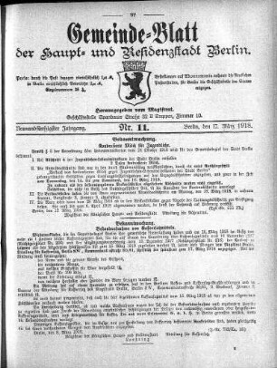 1918,11: Nr. 11, 17. März 1918