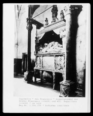 Doppelgrabmal der Brüder Francesco und N. Anguillara