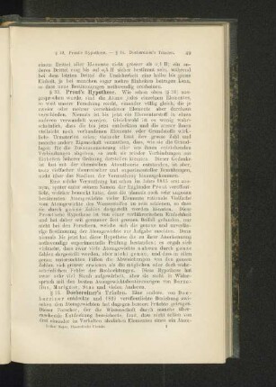 § 33. Prout's Hypothese.