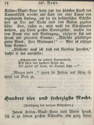 Hundert vier und sechszigste Nacht