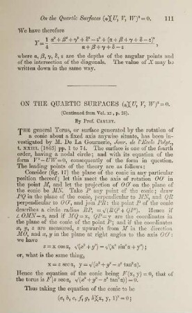 On the quartic surfaces ... .