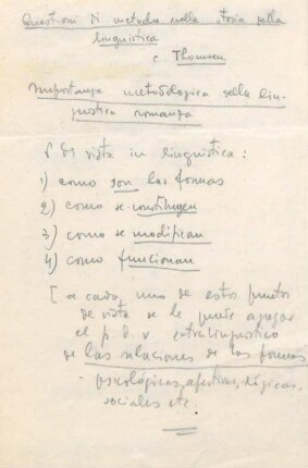 58, Questioni di metodo nella storia della linguistica