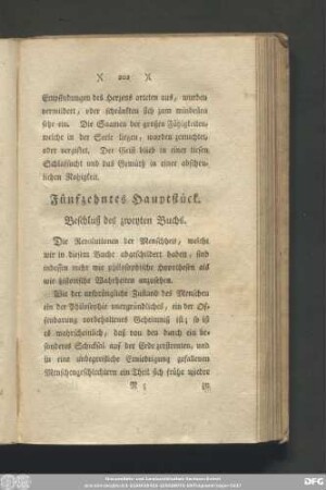 Fünfzehntes Hauptstück. Beschluß des zweyten Buches.