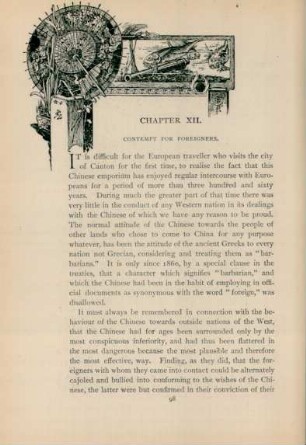 Chapter XII. Contempt for foreigners