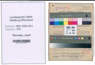 Entnazifizierung Josef Werneke , geb. 22.07.1909 (Gastwirt)