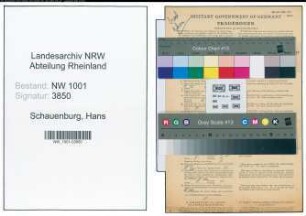 Entnazifizierung Hans Schauenburg, geb. 16.07.1909 (Maschinist)