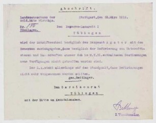 Ablehnung von Beförderungen seitens des Landesausschusses der Soldatenräte, Einzelfall