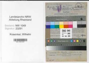 Entnazifizierung Wilhelm Krewinkel , geb. 30.03.1910 (Musiker)