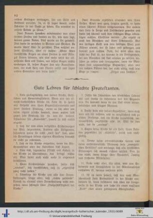 Gute Lehren für schlechte Protestanten.