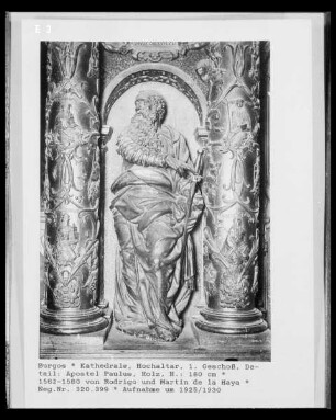 Hauptaltar mit Szenen aus dem Marienleben — Erstes Geschoss — Apostel Paulus