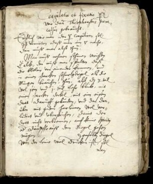 Coagulatio et fixatio mercurii