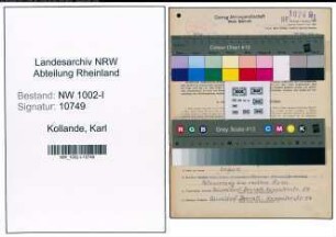 Entnazifizierung Karl Kollande, geb. 31.10.1889 (Zeichner)