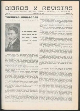Tucuipac Munasccan - Comedia Quechua