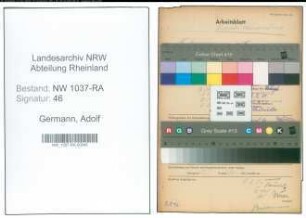 Entnazifizierung Adolf Germann , geb. 06.11.1896 (Brandmeister)