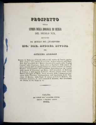 [1]: Movendo Da Quello Del Chiarissimo Sig. Bar. Andrea Bivona