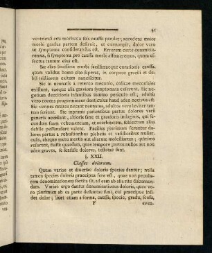 41-52, §. XXII. Classes dolorum. - §. XXX. Epilogus.