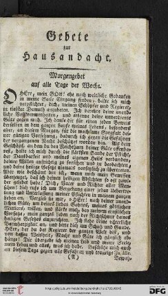 Gebete zur Hausandacht