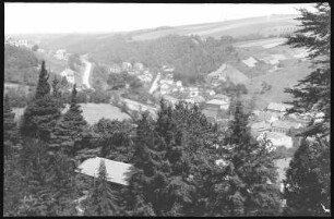 Tharandt. Blick vom Forstgarten auf Tharandt