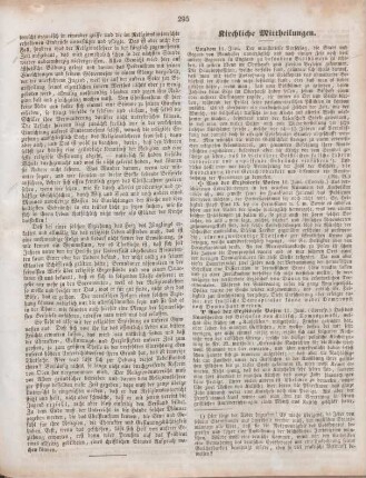 295-296 Kirchliche Mittheilungen