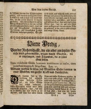 397-414, Vierte Predig von der Rechenschafft, die ein jeder am ...