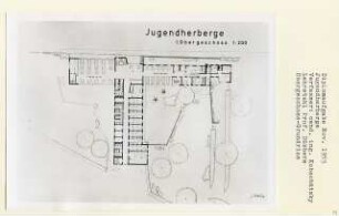 Jugendherberge (Diplomarbeit bei Kurt Dübbers): Grundriss 1. Obergeschoss 1:200