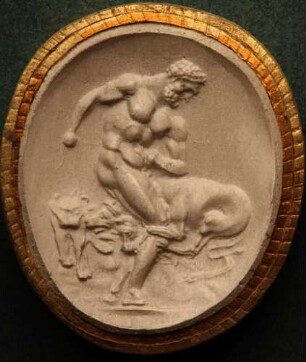Herakles bindet den Höllenhund (Daktyliothek, Supplement)