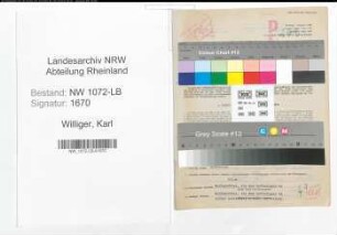 Entnazifizierung Karl Williger , geb. 25.10.1893 (Beamter)