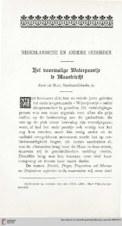 Nederlandsche en andere Oudheden