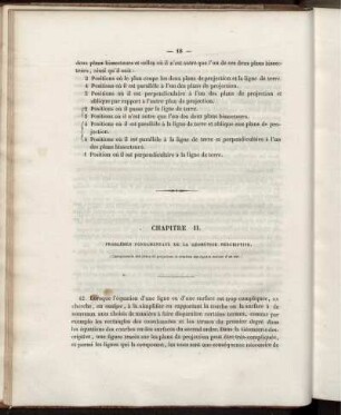 Chapitre II. Problèmes Fondamentaux De La Géométrie Descriptive.