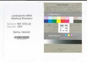 Entnazifizierung Heinrich Kehne , geb. 00.00.0000 (Theaterangestellter)