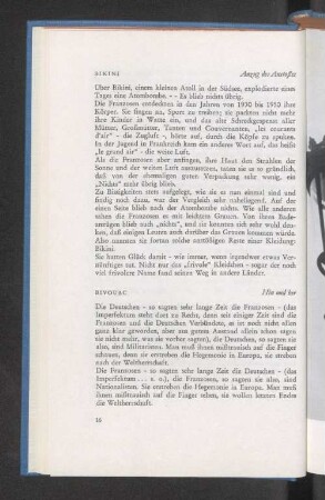 Bikini Anzug des Anstoßes