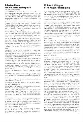 75 Jahre J. W. Ruppert Alfred Ruppert - Heinz Ruppert