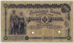Geldschein, 100 Markka, 1898