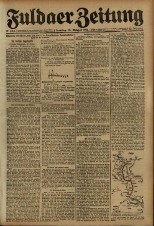 Erste Ausgabe vom Samstag, den 19. Oktober 1918.