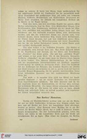 Aus Berlioz' Memoiren