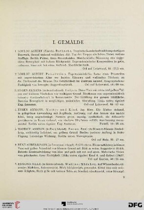 I. Gemälde (Nr. 1-83)