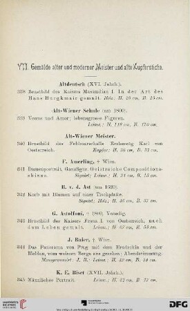 Gemälde alter und moderner Meister und alte Kupferstiche (Nr. 338-408)