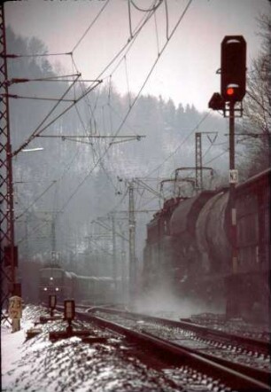 Laufach Rampe Schwarzkopftunnel Westportal Lok 151 046 Güterzug
