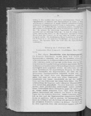 Sitzung am 7. Februar 1905.