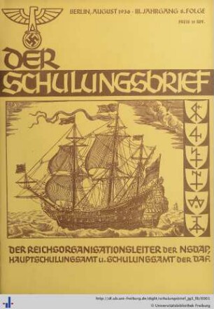 III. Jahrgang, Folge 8: Der Schulungsbrief