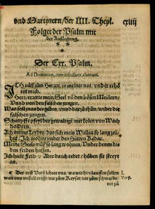 Folget der Psalm mit der Außlegung.
