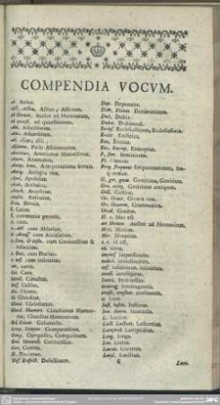 Compendia Vocum