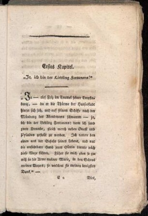 Erstes Kapitel - Fünftes Kapitel