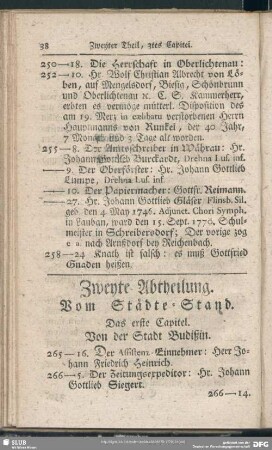 Zweyte Abtheilung [Dritter Theil]