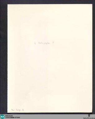 Prestissimo. Sketches - Don Mus. Autogr. 26 : keyb
