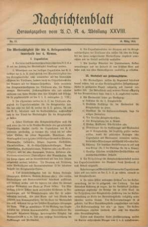 11.1918: Nachrichtenblatt