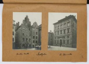 Häuser am alten Markt, Stockholm. Haus am Eisenmarkt, Stockholm: Ansichten (aus: Skizzen- und Fotoalbum 27)