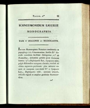 ICHNEUMONIDUM LIGURIÆ MONOGRAPHIA.