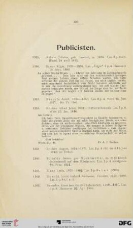 Publicisten (Nr. 1355-1434)