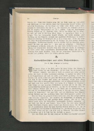 Kulturhistorisches aus alten Rechenbüchern. I.